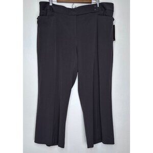 Lane Bryant Houston Crop Wide Leg Pants Women Size 20 Brown Pockets NWT